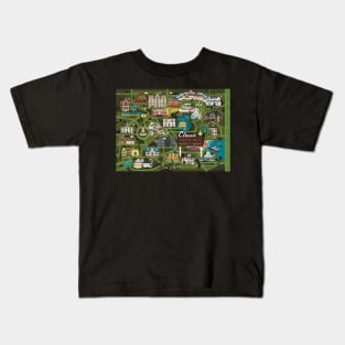 Classic Horror Movie Map Kids T-Shirt